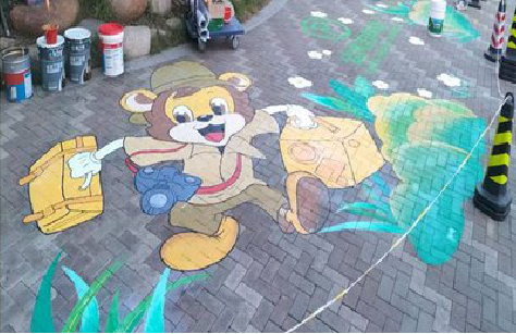 迪庆夏季画地面彩绘会遇到的问题