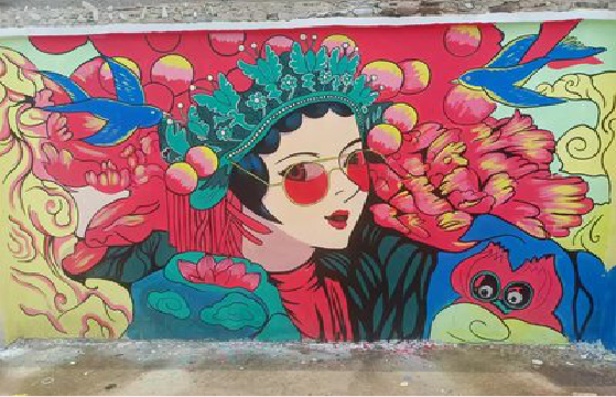 迪庆墙体彩绘-网红墙