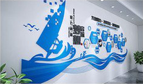 迪庆海浪主题文化墙如何设计？
