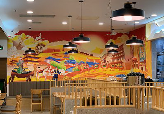 迪庆商业空间彩绘介绍。