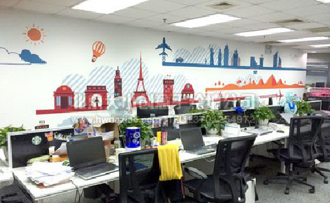 迪庆教你设计办公室墙绘的方法。